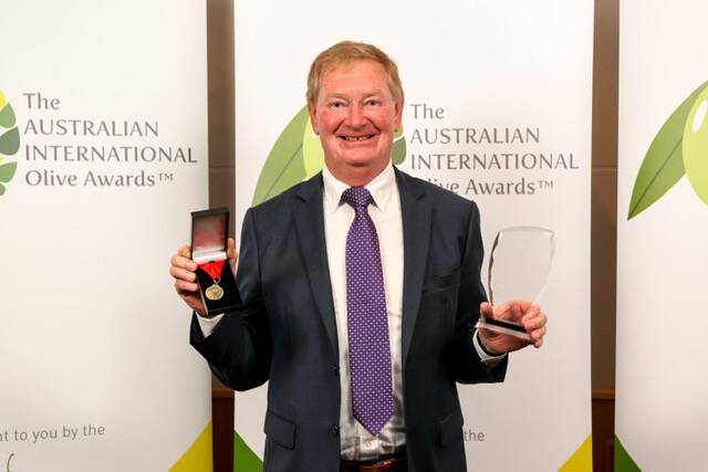 BEST IN SHOW: David Hannaford was delighted to win the Best Mild Olive Oil in Australia. 