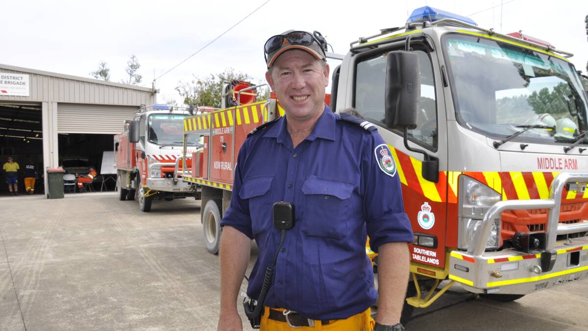 PREPARED: The Rural Fire Service held their AGM. Pictured is Bradley Sheridan, who was elected Senior Deputy Captain.