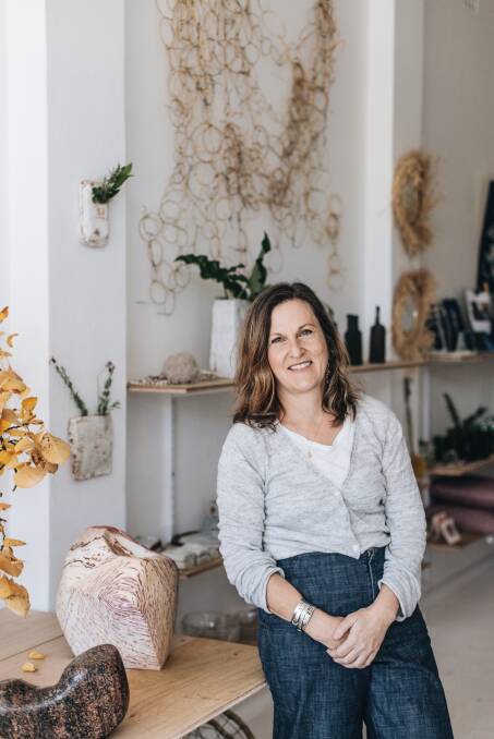 Alison Fraser in Forage, which is filled with the work of local artisans. Photo: Abbie Melle