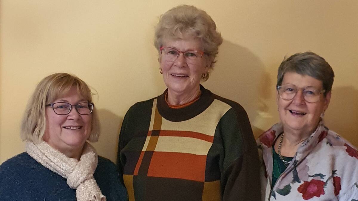 Looking forward to the 21st birthday celebration are Ann Arthur (branch cultural officer and birthday event co-ordinator), Marilyn Manfred (branch president) and Karen Wilson (branch secretary).