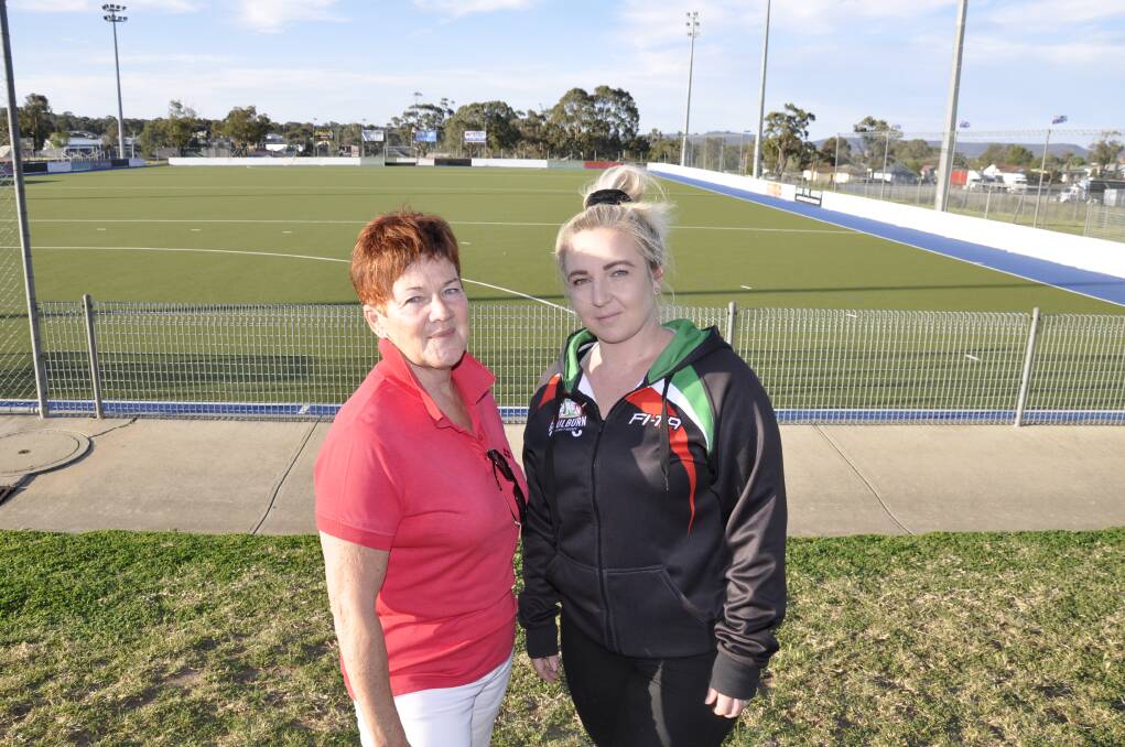 Goulburn Hockey Association reps secretary Sharney Fleming and president Nadine Ward, pictured at the complex off Finlay Road last year. Photo: Louise Thrower.