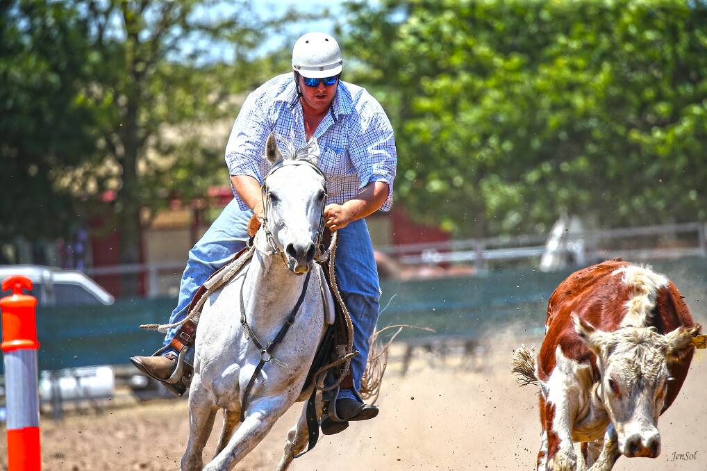CONTROLLING THE BEAST: Local rider Troy Madden participating in last year's Campdraft. This year's Taralga Rodeo will be held January 25-27. Photo: JenSol Photography