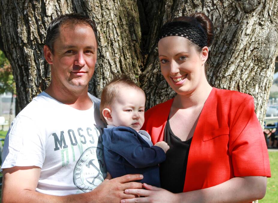 Ben, William and Naomi McLennan before his diagnosis with spinal muscular atrophy.