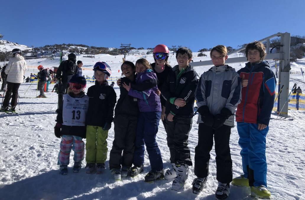 Goulburn school representatives at regional Interschools Snowsports competition last year.