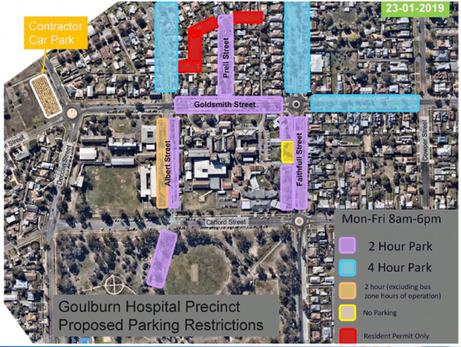 CAR PARKING: Goulburn Mulwaree Council has agreed to implement timed parking restrictions around Goulburn Hospital.