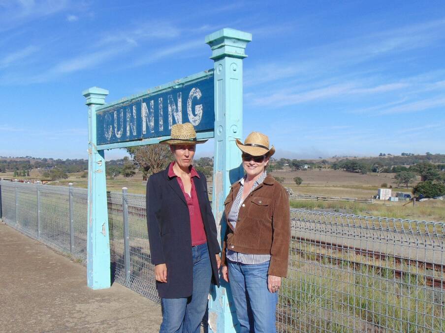 TRAINING HARD: The two local organisers Dianna Nixon and Maartje Sevenster checking out the Gunning Station up platform for this year's performance.