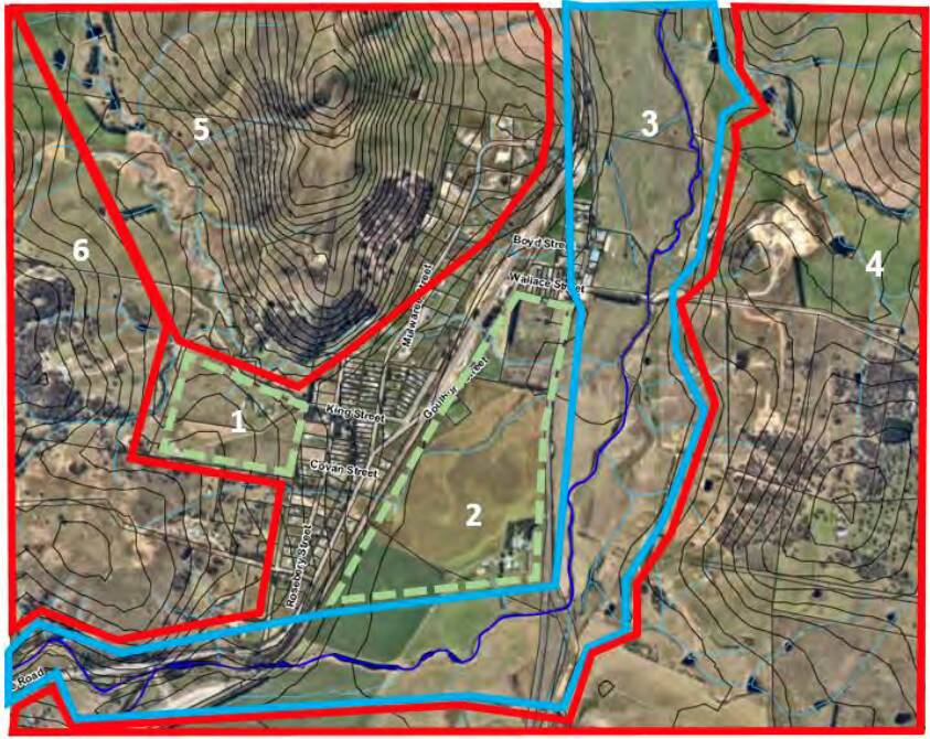 Precincts 1 and 2 (in green) were identified in the draft strategy for further investigation for further development in Tarago, but Precinct 2 has been ruled out.