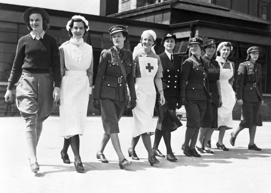  British women wearing World War II army uniforms - with pockets. Picture Getty Images 