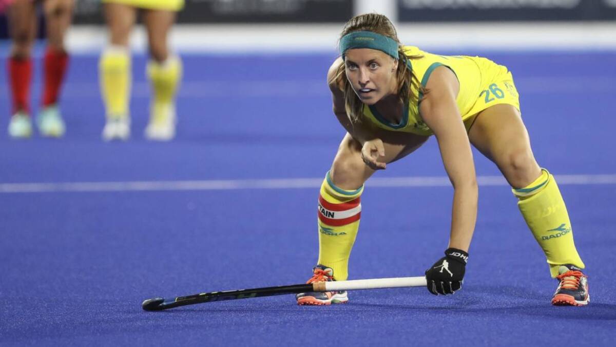 Focused: Emily Chalker will play a key role for the Hockeyroos in their Olympic campaign in Tokyo. 