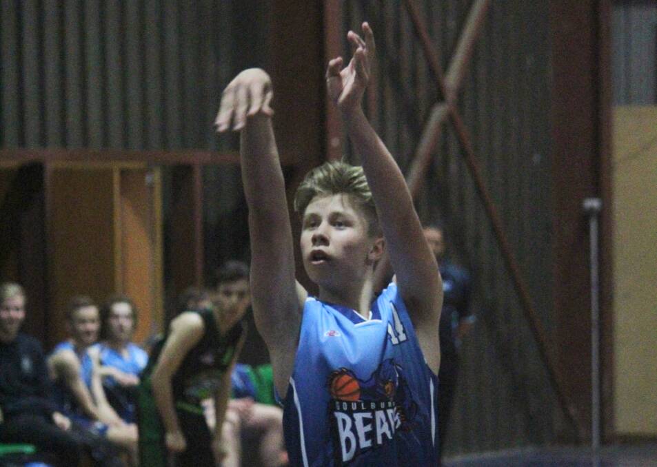 Nice shot: The Goulburn Bears youth league men's team will be the only senior representative side on court this season. Photo: Zac Lowe.