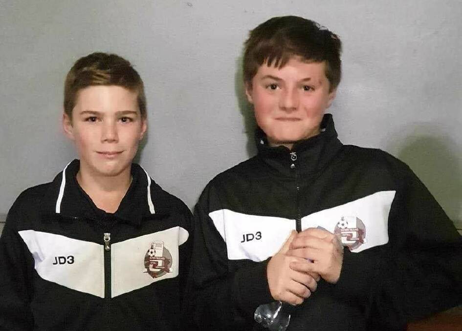 Proud Stags: Bailey Marshall and Oliver Corbally-Stourton can't hide their smiles after being selected for the NSW Southern Branch team. Photo: Supplied.
