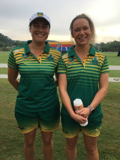 Standouts: Ash Mewburn (left) and Sophie Broadhead are all smiles during their trip to Malaysia recently, which saw both women involved in their division's respective grand finals. Photo: Supplied.