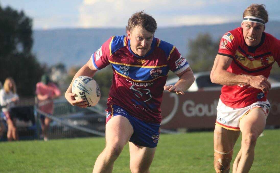 Runaway: The Goulburn Bulldogs scored a gritty 22-22 draw against the top-ranked side in the competition last weekend to bolster their confidence. Photo: Zac Lowe.