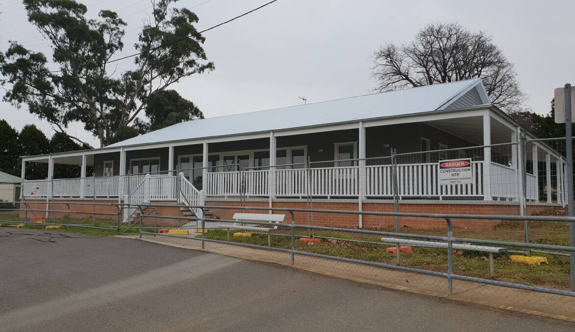 Brand new: The new pavilion at Seiffert Oval, which is nearing its completion, may be named after Ken Robson, a stalwart of local cricket. Photo: Zac Lowe.