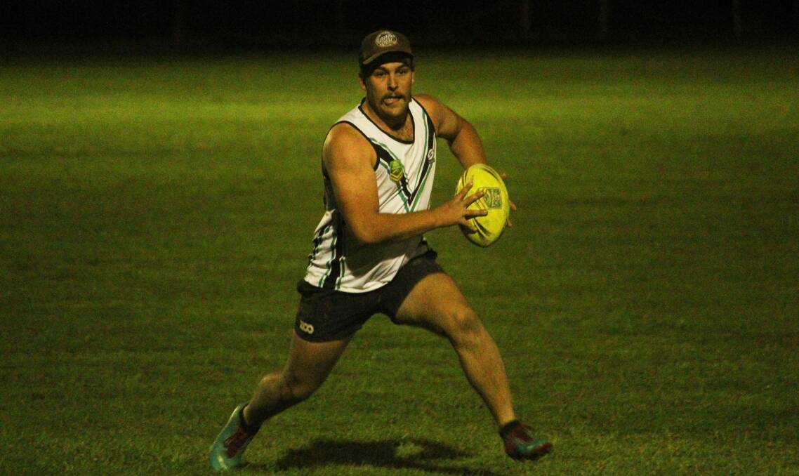 Sidestep: There was some extremely entertaining touch football played to close the Goulburn 2020/21 season last Wednesday. Photo: Zac Lowe.