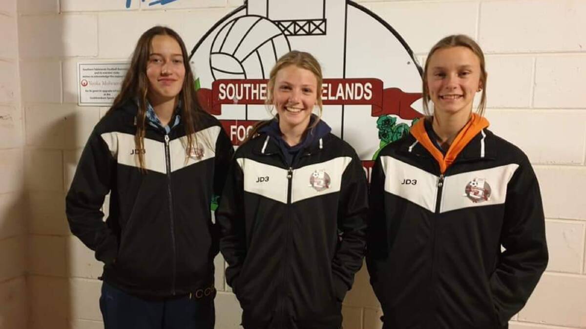 MBK represent: The three Under 14s players selected from MBK (from left) - Liberty Cramp, Breea Waters, Kilkie Leton. Photo: Supplied.