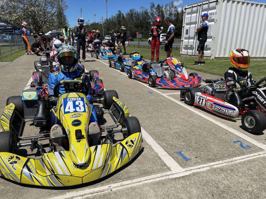 In front: Costa Toparis (front left) was simply too good for the other State Championship drivers over the weekend. Photo: Supplied.
