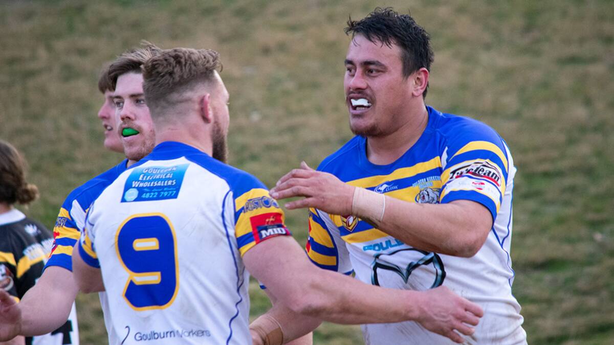 In the squad: Dillon Rota (right) has been named in the Monaro Colts' squad ahead of tomorrow's opening clash of the 2021 NSW Country Championships. Photo: Canberra Region Rugby League.