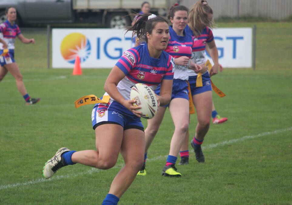 Good form: Sassie Economos was shocked to hear of her selection in the Prime Minister's XIII team, which will travel to Fiji in just over a week. Photo: Zac Lowe.