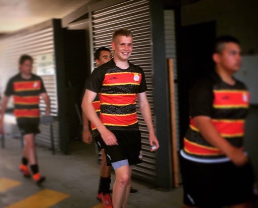 Big fella: Dylan's physicality has helped him shine early in his rugby union career. Photo: Supplied.