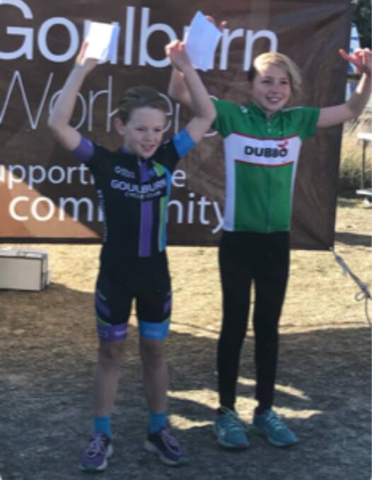 Runner-up: Elsie Apps (left) finished second, behind Dubbo's Emily Hines (right) in the Under 11 Division. Photo: Supplied. 