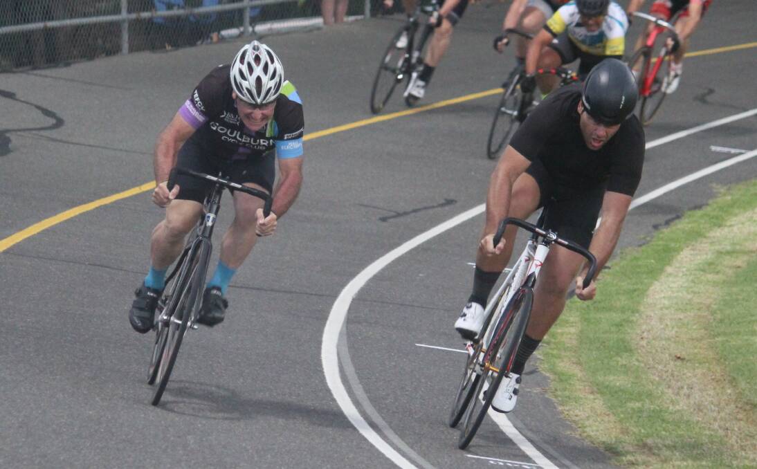 Close contest: The Goulburn Cycle Club riders are always competitive during the Trackpower carnival, which organiser Graeme Northey expects to be the case again in 2022. Photo: Zac Lowe.