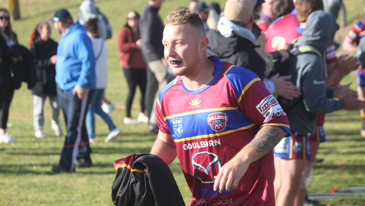 On field: Jack Peppernell has announced himself to Bulldogs fans this year with strong performances in First Grade and Under 19s. Photo: Zac Lowe.