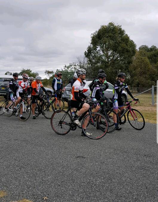 On your marks: The start line for the race, with the riders looking excited about the tough challenge that lay ahead for all grades. Photo: Wayne Bensley.