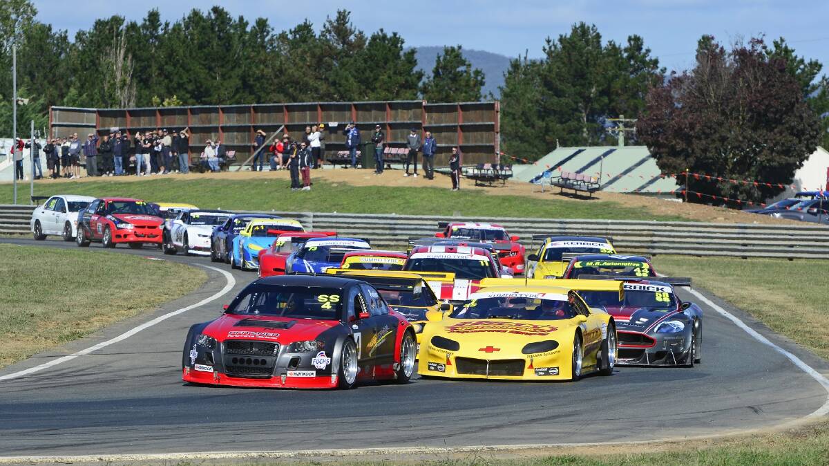 On the bend: The Sports Sedans always draw excited crowds at Wakefield Park, and are expected to do so again this weekend. Photo: Supplied.