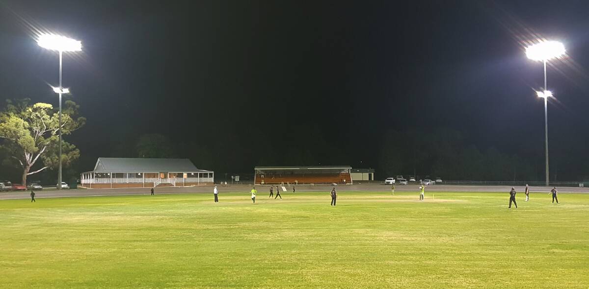 Lit up: The Goulburn District Junior Cricket Association members played regularly under lights this season. Photo: Zac Lowe.