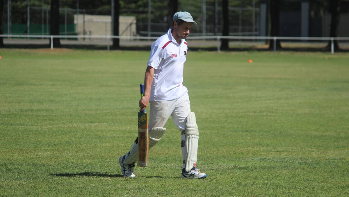 Losing cause: James Will is dismissed to leave Goulburn teetering at 5-55, a deficit from which they were unable to recover and fell to an 80-run defeat against Yass on Sunday. Photo: Zac Lowe.