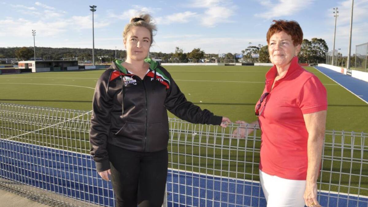 Warning: GDHA president Nadine Ward (left) issued a reminder to parents and spectators of the consequences that may follow if social distancing isn't practiced. Photo: Louise Thrower. 