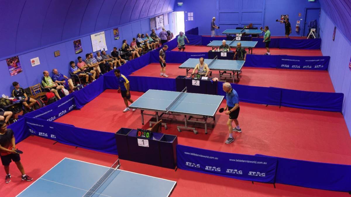 All action: The Goulburn Table Tennis Club's weekly matches are getting tighter as the end of the competition draws closer. Photo: Supplied.
