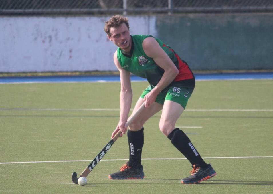 On target: Ben Staines is determined to keep working hard and earn his chance at a Kookaburras spot. Photo: Zac Lowe.