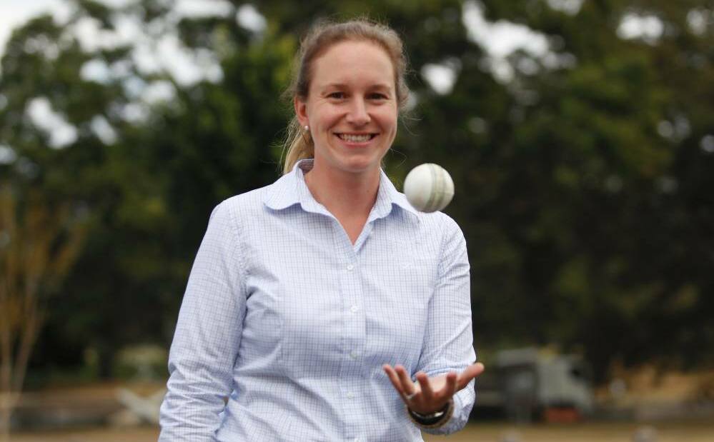 Trailblazer: Claire Polosak has made a habit of paving the way for female cricket umpires, and will set yet another record on September 30. Photo: AAP.
