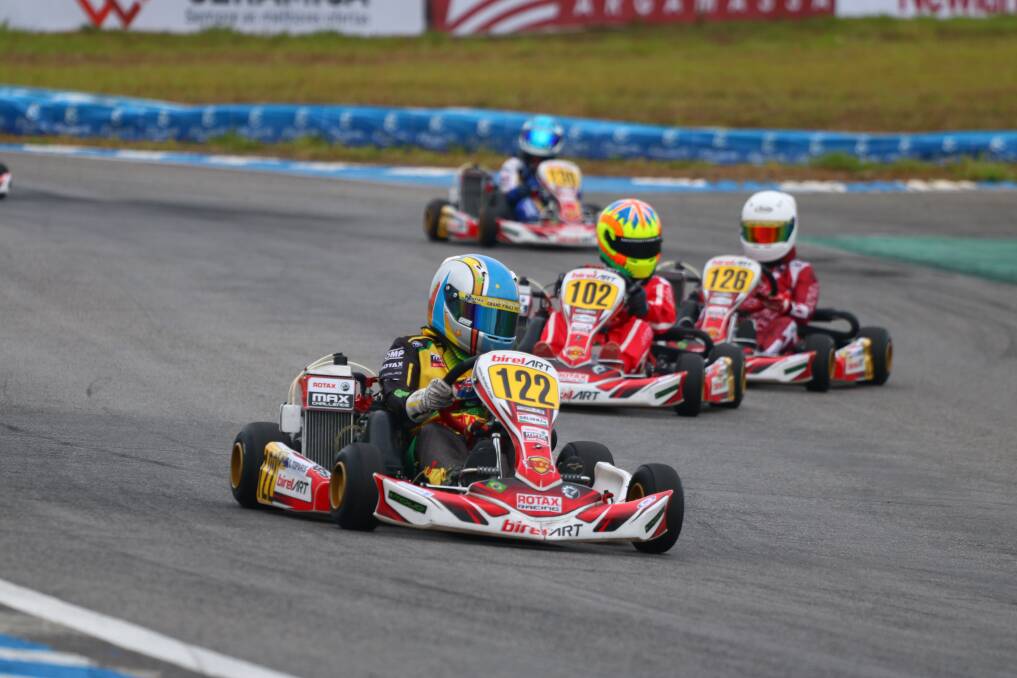 Ahead of the pack: Costa Toparis took some time to find form, but once he did few of his competitors could keep pace with the 11-year-old in Brazil, and he finished in fifth among a field of 36 drivers. Photo: Supplied.
