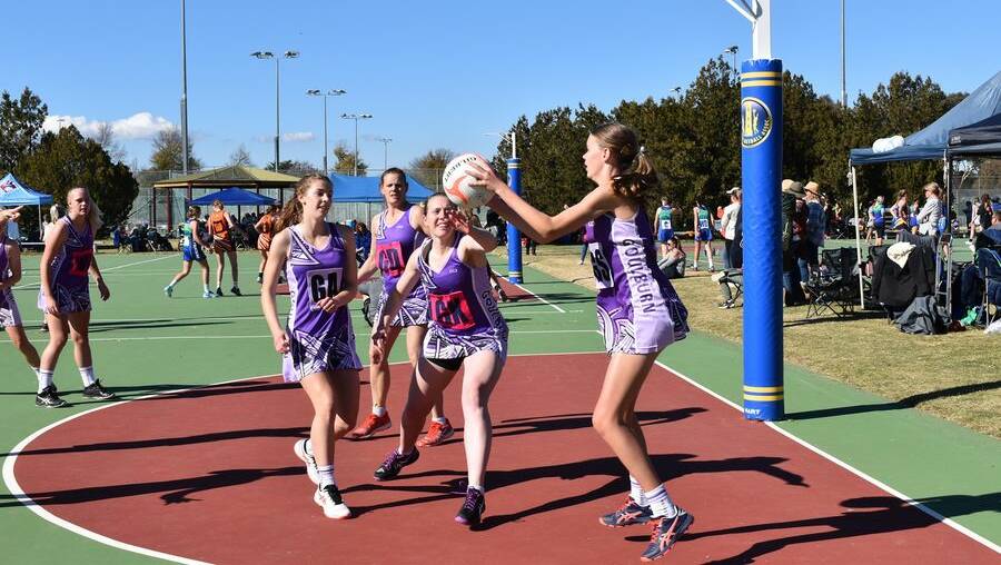 On court: The new "It's Gotta Be Netball" campaign will be broadcast across the state to encourage better participation. Photo: Goulburn District Netball Association.