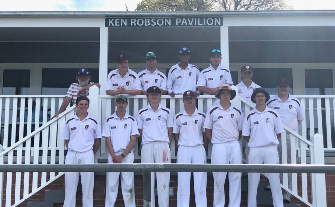 Well played: The Southern Highlands Under 19 team, in front of the newly-constructed Ken Robson Pavilion at Goulburn's Seiffert Oval. Photo: Stuart Wearne. 