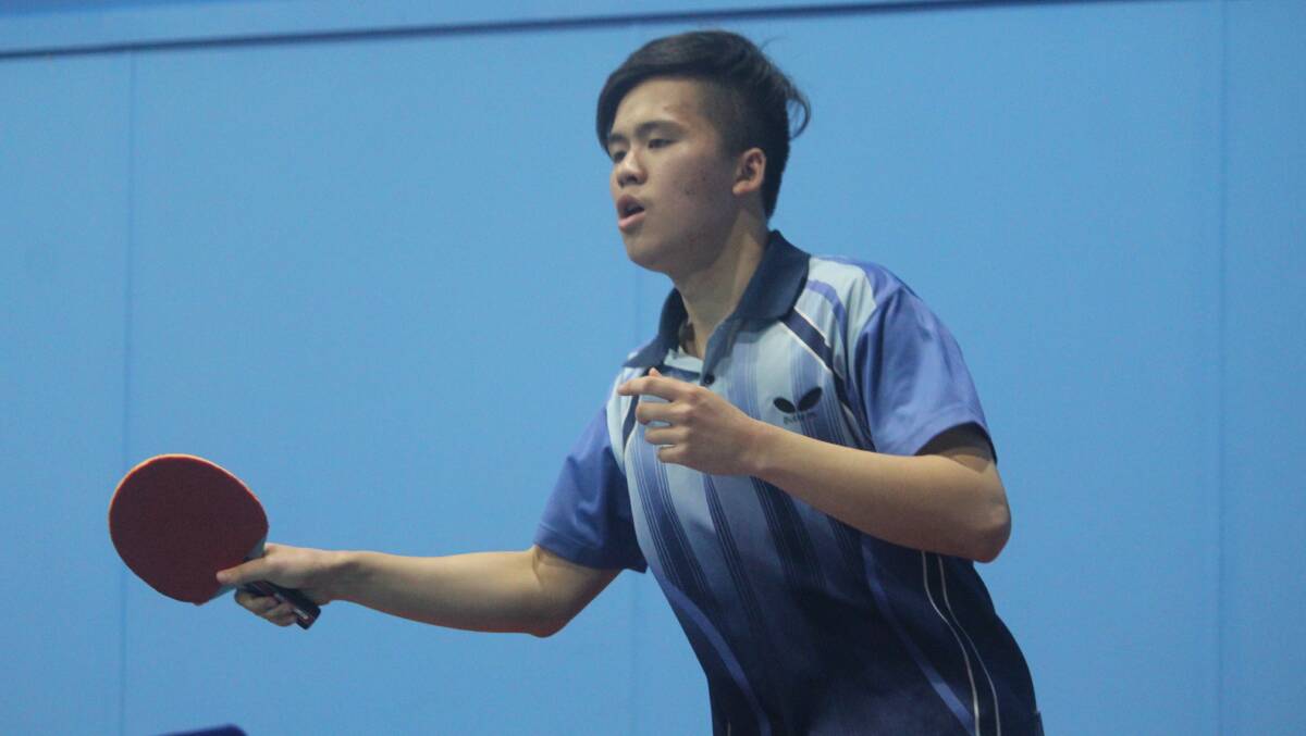 Standout: Teenager Richie Jiang was the best in house at the Goulburn Table Tennis Club's recent Closed Championships. Photo: Zac Lowe.