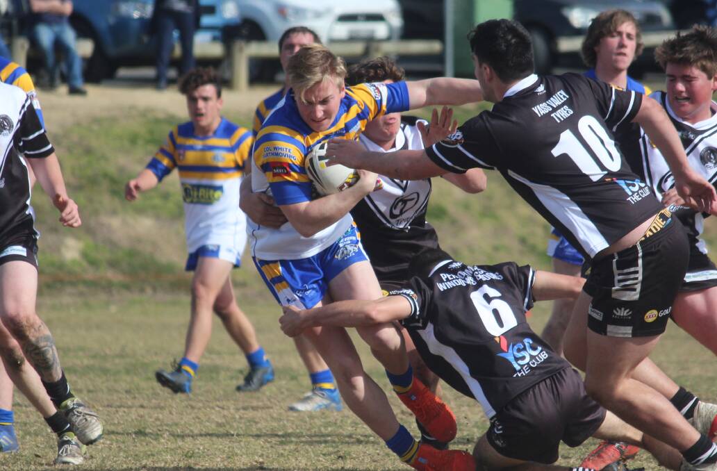 Pushing through: Tom Croker (pictured playing for Goulburn's Under 19s side in 2019) came back into the Raiders Under 20s team in surprising circumstances. Photo: Zac Lowe.