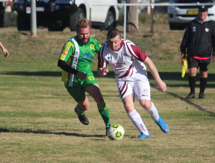 On the ball: The Goulburn Strikers were determined to control each of their games from start to finish this season. Photo: Zac Lowe.