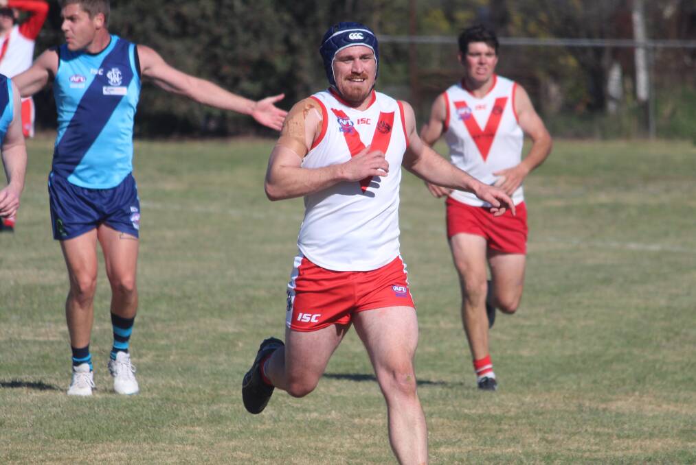 Bye-bye bristle: The bulk of the Goulburn Swans roster will shave on November 1 to begin their Movember campaign. Photo: Zac Lowe.