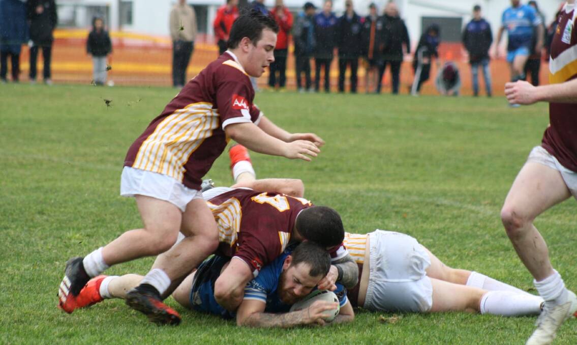 Flattened: The Gordon Highlanders played exactly the kind of gritty football expected of them by coach John Sykes. Photo: Gunning Roos and Rooettes/Facebook.