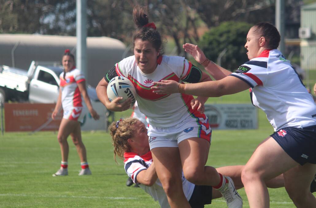 Barreling through: Sass Economos (seen here playing for the Monaro Colts in early 2020) is pleased with the way the Bulldogs have connected as a group. Photo: Zac Lowe.