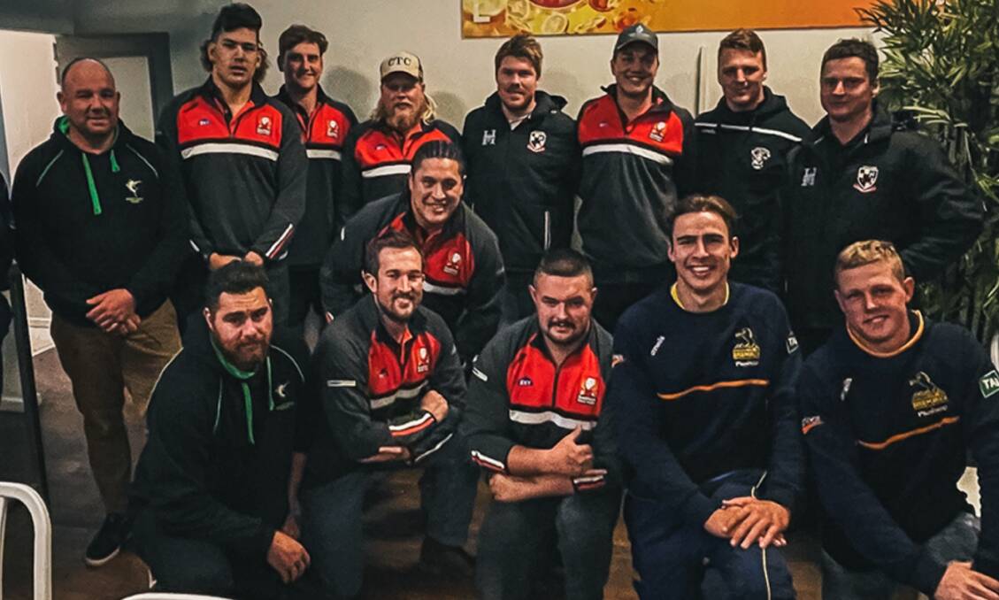 The Squad: Goulburn's Adam Lachlan and Alec Palmer are members of the Brumbies Provincial squad which is set to take on Brumbies City later this year. Photo: ACT Brumbies. 