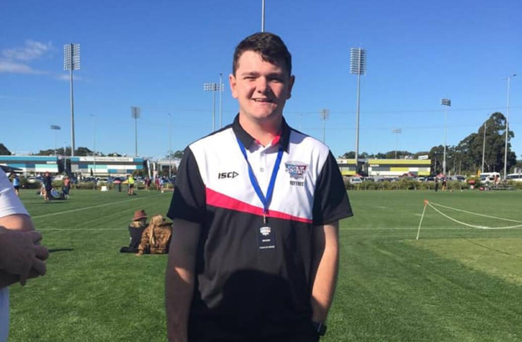 On field: Ryan Wake was eager to learn from his colleagues at the recently-concluded State of Origin series in Coffs Harbour. Photo: Goulburn Touch.