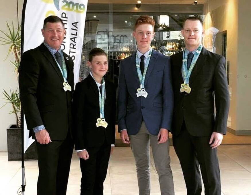 Medalists: Craig Harmer (far right) said that it was more satisfying for him to see his students succeed, especially those who had not competed before. Photo: Goulburn Martial Arts Academy. 