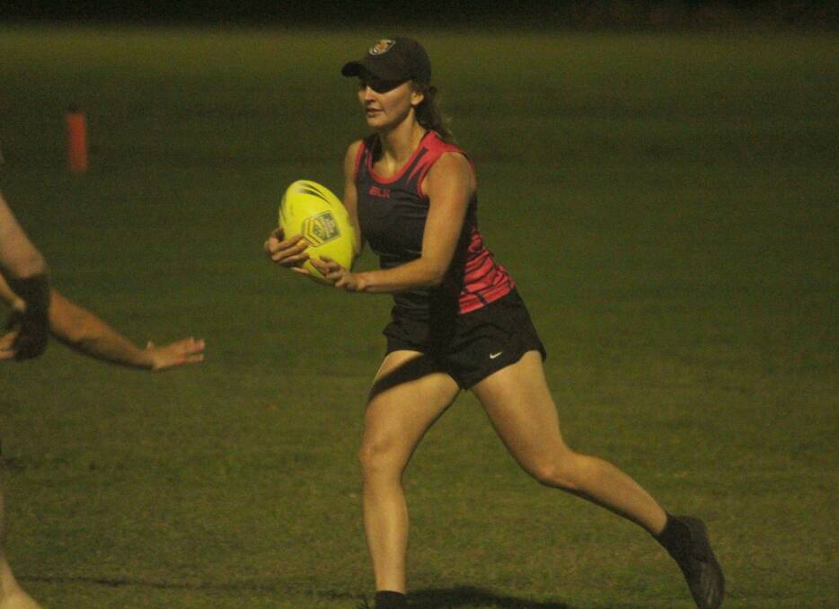 On-field: Grace Marshall is one of the young players who has been entrusted with leadership duties as a Jets co-captain. Photo: Zac Lowe.