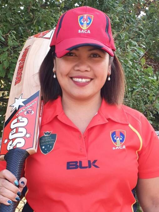 In uniform: Lazo-Treloggen, seen here wearing her South Australian cricket uniform, is eager to continue her progress in the sport. Photo: Supplied.