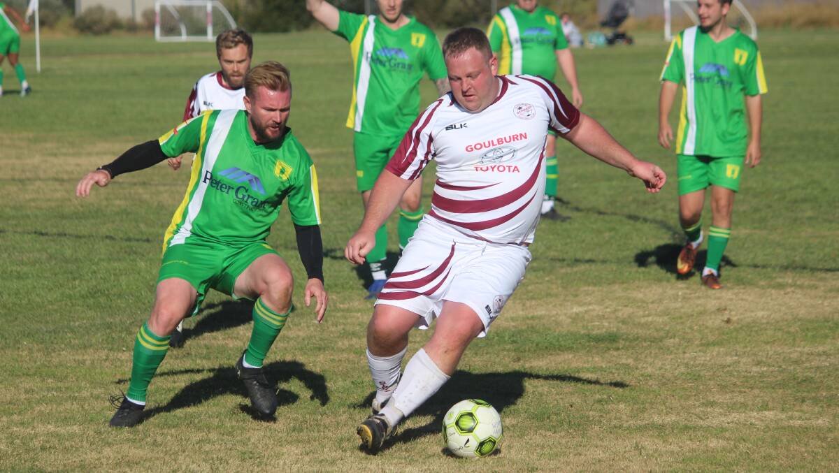 Sidestep: The Goulburn Strikers led their pool in the Champions League, and are one of two STFA teams, alongside Marulan, to qualify for the tournament semi-finals. Photo: Zac Lowe.